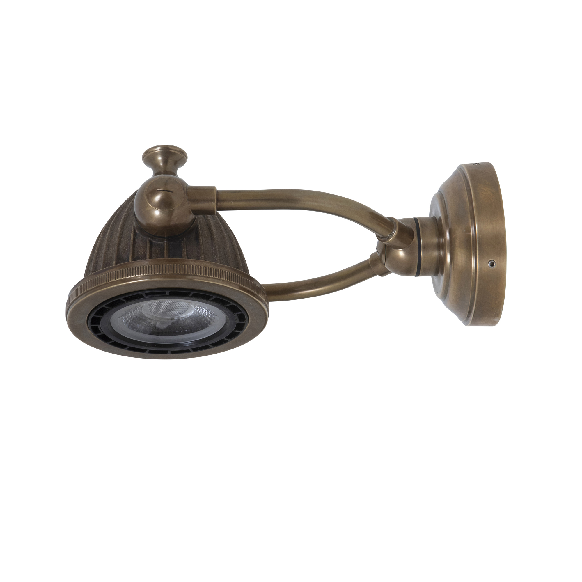 Wandlamp Benton Antiek Messing